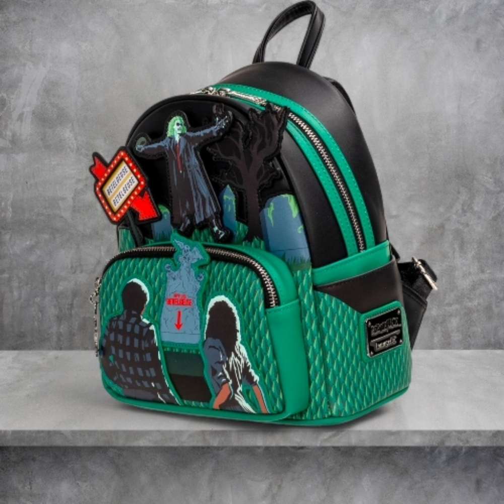 Beetlejuice Graveyard GITD Loungefly Backpack NWT - image 3